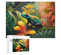 Puzzles pour Adolescents 500 PCS Blue Dart Frog Puzzles pour Adultes Jeux Relaxants, Amusants Et Humoristiques, Stimulants À Compléter 500 PCS