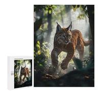 Puzzles pour Adolescents 500 PCS Bobcat in The Forest Puzzles, Jeux Relaxants, Décoration Intérieure, Cadeaux Et Idées Cadeaux Uniques pour Un Anniversaire 500 PCS
