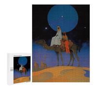 Puzzles pour Adolescents 500 PCS Camel Journey Under The Moon Puzzles pour Adultes Jeu De Réflexion Décoration Intérieure Activités Amusantes À La Maison 500 PCS