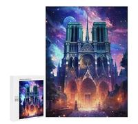Puzzles pour Adolescents 500 PCS Cathedral Notre Dame Paris Puzzles pour Adultes Jouets Anti-Stress pour S'amuser en Famille Interaction Parent-Enfant 500 PCS