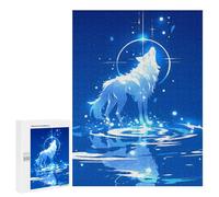 Puzzles pour Adolescents 500 PCS Celestial Wolf Puzzles pour Adultes, Jouets Anti-Stress, Activités Amusantes À Faire À La Maison, 500 PCS
