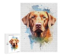 Puzzles pour Adolescents 500 PCS Chesapeake Bay Retriever Puzzles pour Adolescents, Jouets À Faire Soi-même, Activités Amusantes À La Maison pour Passer Le Temps, 500 PCS
