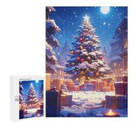 Puzzles pour Adolescents 500 PCS Christmas Night Village Scene Puzzles pour Adolescents Améliorent La Mémoire Difficiles À Compléter Jeux Stimulants 500 PCS
