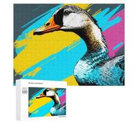 Puzzles pour Adolescents 500 PCS Colorful Abstract Duck Artwork Puzzles pour Adultes Jeu De Réflexion Décoration Intérieure Activités Amusantes À La Maison 500 PCS