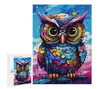 Puzzles pour Adolescents 500 PCS Colorful Abstract Owl Art Puzzles pour Adultes Activités Familiales Interaction Parent-Enfant Jeu Au Design Élégant 500 PCS