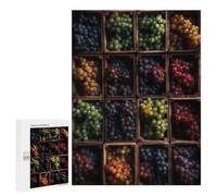 Puzzles pour Adolescents 500 PCS Colorful Grapes Variety Pack Puzzles pour Adultes Jeux Amusants Décoration Parfaite Cadeaux Uniques d'anniversaire Et De Noël 500 PCS