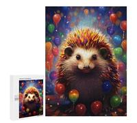 Puzzles pour Adolescents 500 PCS Colorful Hedgehog Party Puzzle Anti-Stress, Jouet Idéal pour Une Décoration Amusante À La Maison, 500 PCS