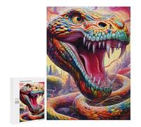 Puzzles pour Adolescents 500 PCS Colorful Serpent Artwork Puzzles pour Adultes Jeux Relaxants Découpe De Précision Jeu Stimulant Cadeaux 500 PCS