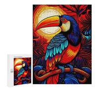 Puzzles pour Adolescents 500 PCS Colorful Toucan Artwork Puzzles pour Adultes Jeux Relaxants Découpe De Précision Jeu Stimulant Cadeaux 500 PCS