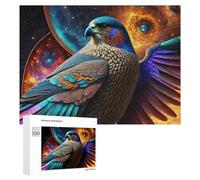 Puzzles pour Adolescents 500 PCS Cosmic Falcon Wings Puzzle Anti-Stress, Jouet Idéal pour Une Décoration Amusante À La Maison, 500 PCS