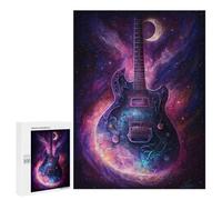 Puzzles pour Adolescents 500 PCS Cosmic Guitar Art Print-1 Puzzles pour Adultes Jeux Amusants Décoration Parfaite Cadeaux Uniques d'anniversaire Et De Noël 500 PCS