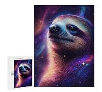 Puzzles pour Adolescents 500 PCS Cosmic Sloth Portrait Puzzles pour Adultes Activités Familiales Interaction Parent-Enfant Jeu Au Design Élégant 500 PCS
