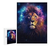 Puzzles pour Adolescents 500 PCS Cosmic Starry Lion Puzzles pour Adultes Jouets Anti-Stress pour S'amuser en Famille Interaction Parent-Enfant 500 PCS