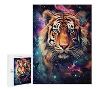 Puzzles pour Adolescents 500 PCS Cosmic Starry Tiger Puzzles pour Adultes Jeu Familial Décoration Parfaite Difficile À Compléter 500 PCS