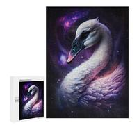 Puzzles pour Adolescents 500 PCS Cosmic Swan Art Print-14 Puzzles pour Adultes Jeux Amusants Décoration Parfaite Cadeaux Uniques d'anniversaire Et De Noël 500 PCS
