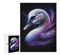 Puzzles pour Adolescents 500 PCS Cosmic Swan Art Print-16 Puzzles Jeux De Détente Décoration Parfaite Cadeaux Uniques d'anniversaire Et De Noël 500 PCS