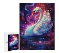 Puzzles pour Adolescents 500 PCS Cosmic Swan Painting Puzzles pour Adultes Jeu De Réflexion Décoration Intérieure Activités Amusantes À La Maison 500 PCS