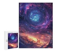 Puzzles pour Adolescents 500 PCS Cosmic Swirl Galaxy-1 Puzzles pour Adultes Assemblage De Modèles De Puzzles Défi À Réaliser Soirée Jeux Et Divertissement en Famille 500 PCS