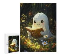 Puzzles pour Adolescents 500 PCS Cute Ghost Reading Puzzles pour Adultes Jouets Anti-Stress pour S'amuser en Famille Interaction Parent-Enfant 500 PCS