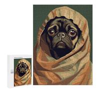 Puzzles pour Adolescents 500 PCS Cute Pug Blanket Pixel Art Puzzles pour Adultes Jeu Familial Décoration Parfaite Difficile À Compléter 500 PCS