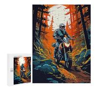 Puzzles pour Adolescents 500 PCS Dirt Bikes and Nature Casse-têtes pour Adultes Jeu De Réflexion Assemblage De Motifs Interaction Parent-Enfant 500 PCS