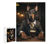 Puzzles pour Adolescents 500 PCS Doberman in The Pub Puzzles pour Adolescents, Jouets Anti-Stress, Décoration Murale, Cadeaux d'anniversaire Et De Noël Uniques 500 PCS