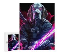 Puzzles pour Adolescents 500 PCS Dog Basset Hound Samurai with Katana Casse-têtes pour Adultes Jeux De Détente Analyse Et Logique Activités Amusantes À La Maison, 500 PCS