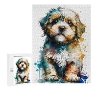 Puzzles pour Adolescents 500 PCS Dog Watercolor Puzzles, Jeux Relaxants, Décoration Intérieure, Cadeaux Et Idées Cadeaux Uniques pour Un Anniversaire 500 PCS