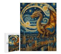 Puzzles pour Adolescents 500 PCS Dragon Over Cityscape Puzzles, Jeux Relaxants, Décoration Intérieure, Cadeaux Et Idées Cadeaux Uniques pour Un Anniversaire 500 PCS