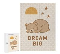 Puzzles pour Adolescents 500 PCS Dream Big Sleeping Bear Nursery Puzzles pour Adultes Jeux Relaxants, Amusants Et Humoristiques, Stimulants À Compléter 500 PCS