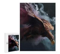 Puzzles pour Adolescents 500 PCS Eagle Water Neon Smoke Art Puzzles pour Adultes - Jeu Manuel Anti-Stress - Cadeaux Uniques pour Anniversaire Et Noël 500 PCS