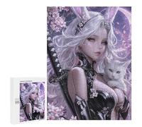 Puzzles pour Adolescents 500 PCS Elegant Bunny Ears Fantasy Artwork Puzzles pour Adultes Activités Familiales Interaction Parent-Enfant Jeu Au Design Élégant 500 PCS