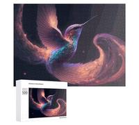 Puzzles pour Adolescents 500 PCS Enchanted Hummingbird in Cosmic Light Puzzles pour Adultes Jeu De Réflexion Décoration Intérieure Activités Amusantes À La Maison 500 PCS