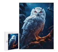 Puzzles pour Adolescents 500 PCS Epic Snowy Snow Owl Puzzles pour Adolescents Jeux Relaxants Assemblage De Motifs Cadeaux Uniques d'anniversaire Et De Noël 500 PCS
