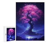 Puzzles pour Adolescents 500 PCS Epic Viole Blue Tree Puzzles pour Adultes Jeux Relaxants pour S'amuser en Famille Cadeaux De Noël Et d'anniversaire 500 PCS