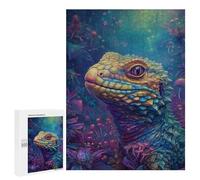Puzzles pour Adolescents 500 PCS Fantasy Lizard in Amazon Rainforest-2 Puzzles pour Adultes Assemblage De Modèles De Puzzles Défi À Réaliser Soirée Jeux Et Divertissement en Famille 500 PCS