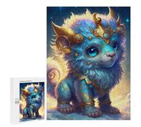 Puzzles pour Adolescents 500 PCS Fantasy Magical Lion Cub Art Print Puzzles pour Adultes Assemblage De Modèles De Puzzles Défi À Réaliser Soirée Jeux Et Divertissement en Famille 500 PCS