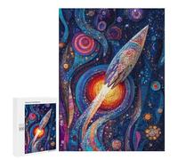 Puzzles pour Adolescents 500 PCS Fantasy Rocket in Space Puzzles pour Adolescents, Jouets Anti-Stress, Décoration Murale, Cadeaux d'anniversaire Et De Noël Uniques 500 PCS