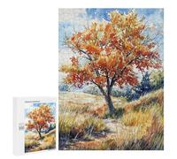 Puzzles pour Adolescents 500 PCS Fiery Foliage Path Puzzles pour Adolescents, Jouets À Faire Soi-même, Activités Amusantes À La Maison pour Passer Le Temps, 500 PCS