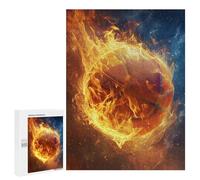 Puzzles pour Adolescents 500 PCS Flaming Basketball Wallpaper Puzzles pour Adolescents Améliorent La Mémoire Difficiles À Compléter Jeux Stimulants 500 PCS