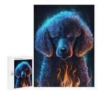 Puzzles pour Adolescents 500 PCS Flaming Poodle Art Print-1 Puzzles pour Adolescents Améliorent La Mémoire Difficiles À Compléter Jeux Stimulants 500 PCS