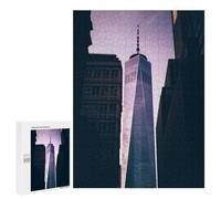 Puzzles pour Adolescents 500 PCS Freedom Tower Puzzles pour Adolescents, Jouets À Faire Soi-même, Activités Amusantes À La Maison pour Passer Le Temps, 500 PCS