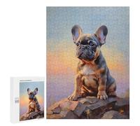 Puzzles pour Adolescents 500 PCS French Bulldog Puppy Puzzles, Jeux Amusants, Assemblage De Motifs, Cadeaux Uniques d'anniversaire Et De Noël 500 PCS