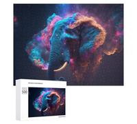 Puzzles pour Adolescents 500 PCS Galactic Elephant Majesty -2 Puzzles pour Adultes Jeu De Réflexion Décoration Intérieure Activités Amusantes À La Maison 500 PCS