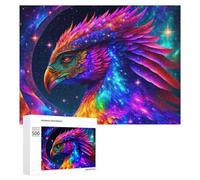 Puzzles pour Adolescents 500 PCS Galactic Phoenix Art Print Puzzle Anti-Stress, Jouet Idéal pour Une Décoration Amusante À La Maison, 500 PCS