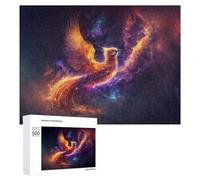 Puzzles pour Adolescents 500 PCS Galactic Phoenix Cosmic Artwork Puzzle Anti-Stress, Jouet Idéal pour Une Décoration Amusante À La Maison, 500 PCS