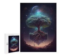 Puzzles pour Adolescents 500 PCS Galactic Tree of Life Casse-têtes pour Adultes Jeu De Réflexion Assemblage De Motifs Interaction Parent-Enfant 500 PCS