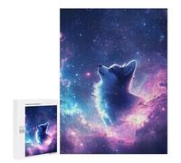 Puzzles pour Adolescents 500 PCS Galactic Wolf in Space Puzzles pour Adultes Activités Familiales Interaction Parent-Enfant Jeu Au Design Élégant 500 PCS