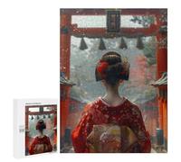 Puzzles pour Adolescents 500 PCS Geisha Japanese Torii Gate Puzzles pour Adolescents, Jouets Anti-Stress, Décoration Murale, Cadeaux d'anniversaire Et De Noël Uniques 500 PCS
