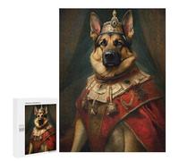 Puzzles pour Adolescents 500 PCS German Shepherd The King Puzzle pour Adultes Jeux Relaxants Décoration Murale pour Les Joueurs 500 PCS